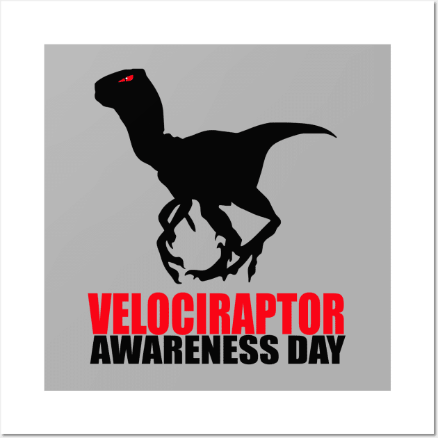 Velociraptor awareness day Wall Art by bubbsnugg